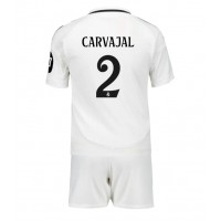 Real Madrid Daniel Carvajal #2 Hemmaställ Barn 2024-25 Korta ärmar (+ Korta byxor)